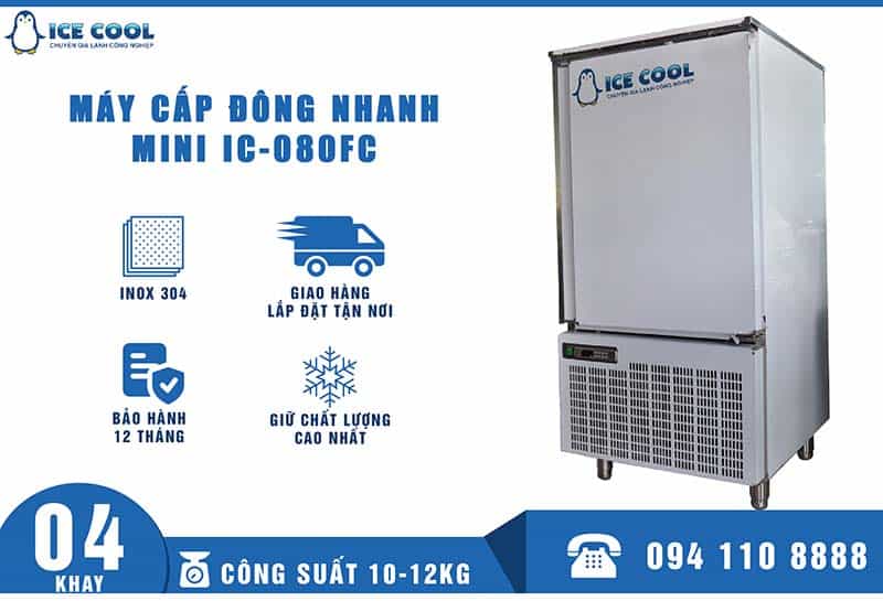 Máy cấp đông nhanh mini 4 khay