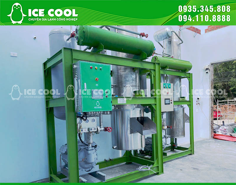 Máy đá viên ICE COOL đã được lắp đặt đúng vị trí