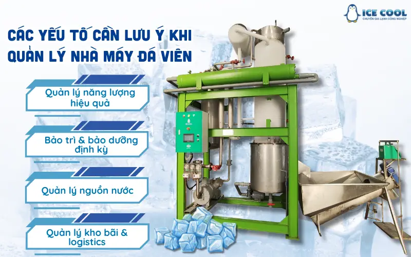Các yếu tố cần lưu ý khi quản lý nhà máy đá viên giúp tiết kiệm chi phí vận hành