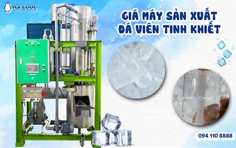 Giá máy sản xuất đá viên tinh khiết bao nhiêu?