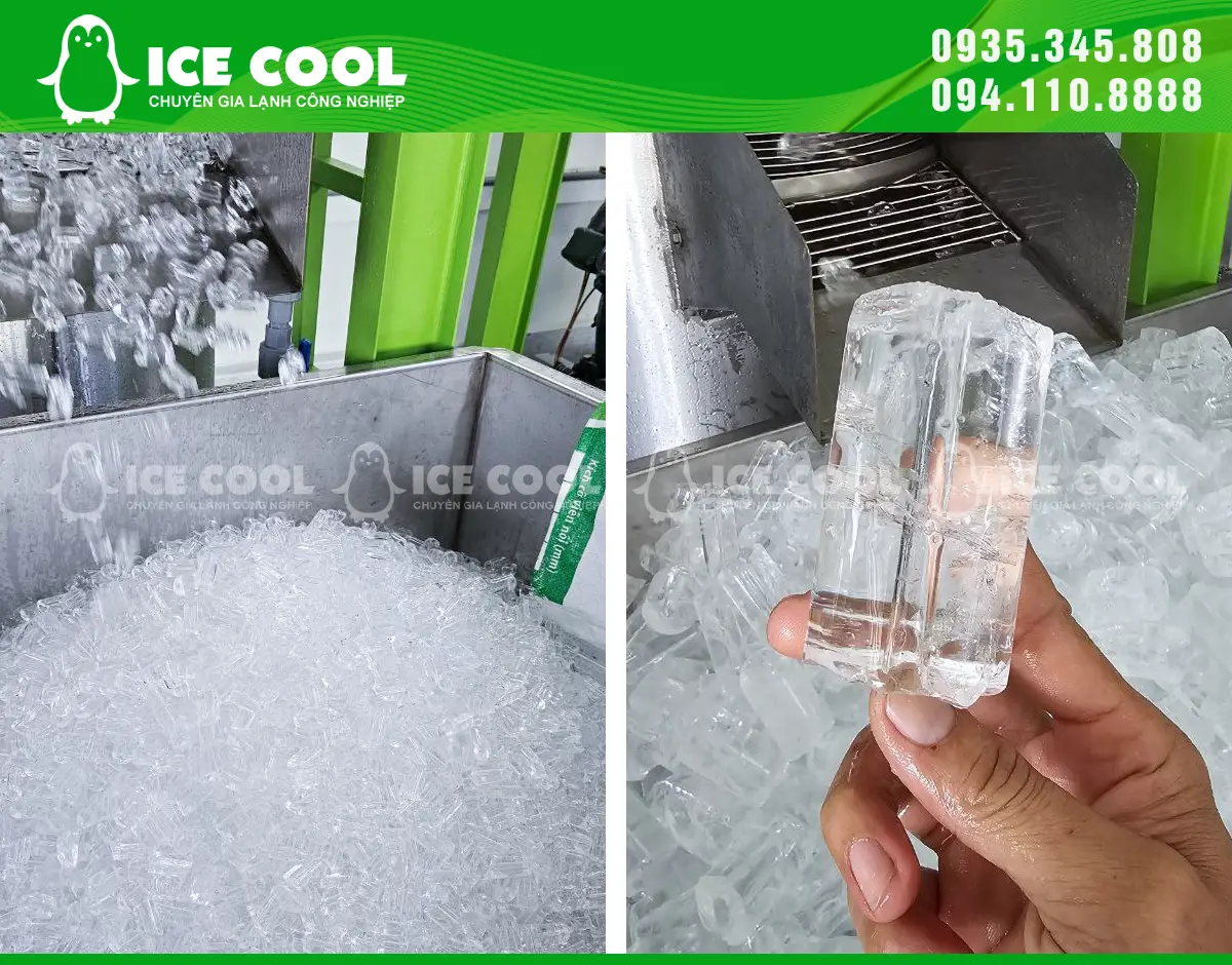 Đá viên tinh khiết đạt tiêu chuẩn chất lượng cao