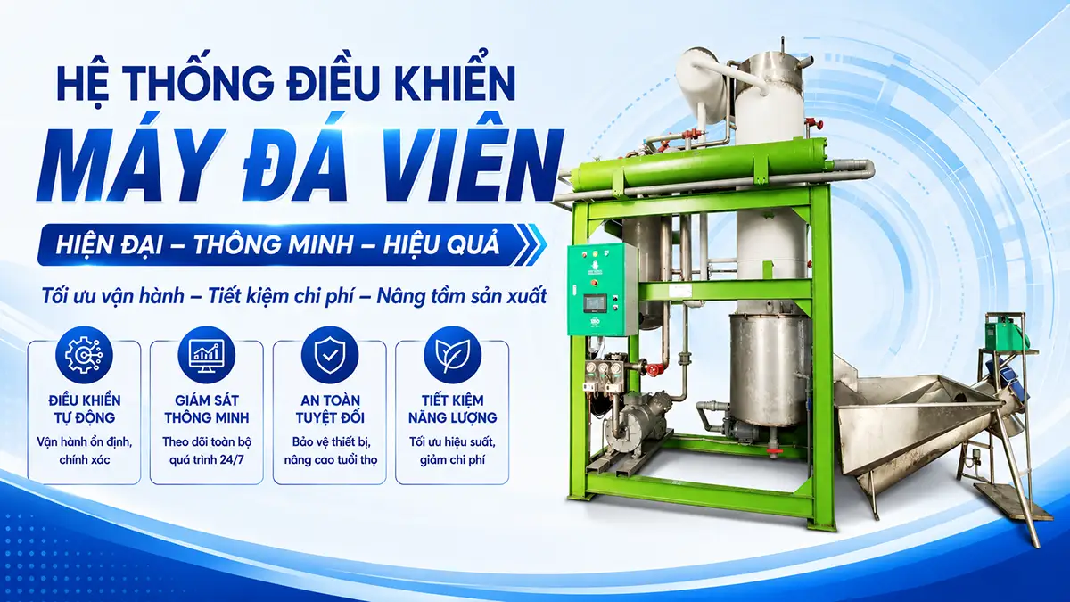 5 tính năng nổi bật của hệ thống điều khiển máy đá viên hiện đại